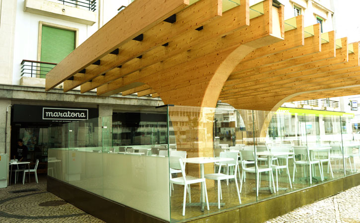 Maratona restaurant terrace in Caldas da Rainha
