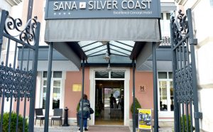 Entrada do Hotel Sana Silver Coast em Caldas da Rainha